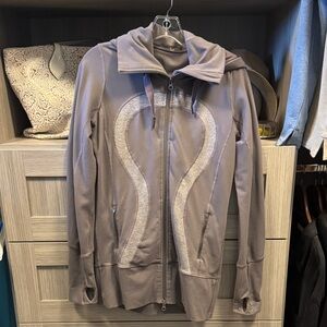 lululemon athletica Taupe Full-Zip Bomber Jacket